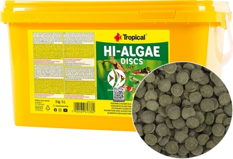 TROPICAL Hi-Algae Disc XXL 5L/2,5kg (61358) - Pokarm dla glonojadów, ryb dennych