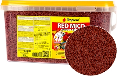 TROPICAL Red Mico Colour Sticks 5L/1,7kg (63558) - Pokarm wybarwiający dla ryb