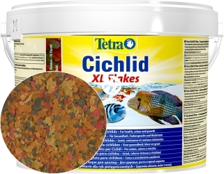 TETRA Cichlid XL Flakes 10L - Wiaderko (T201415) - Tonący pokarm w płatkach dla pielęgnic z biotopu Malawi, Tanganika.