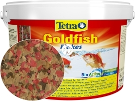 TETRA Goldfish Flakes 10L - wiaderko (T766341) - Pokarm płatkowany dla złotych rybek i ryb zimnolubnych.
