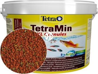 TETRA TetraMin XL Granules 10L - wiaderko (T201378) - Tonący pokarm granulowany dla wszystkich ryb ozdobnych.