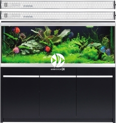 AKVASTABIL Zestaw Akwariowy Move 576l LED Czarny - Zawiera: akwarium, oświetlenie 4xLED, pokrywa, szafka