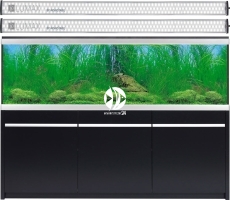 AKVASTABIL Zestaw Akwariowy Move 720l LED Czarny - Zawiera: akwarium, oświetlenie 4xLED, pokrywa, szafka