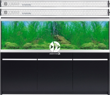 AKVASTABIL Zestaw Akwariowy Move 720l LED Czarny - Zawiera: akwarium, oświetlenie 4xLED, pokrywa, szafka