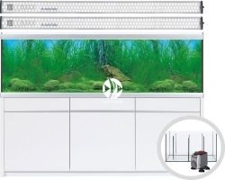 AKVASTABIL Zestaw Akwariowy Move 720l LED Biały + Sump - Zawiera: akwarium, oświetlenie 4xLED, pokrywa, szafka, sump, pompa