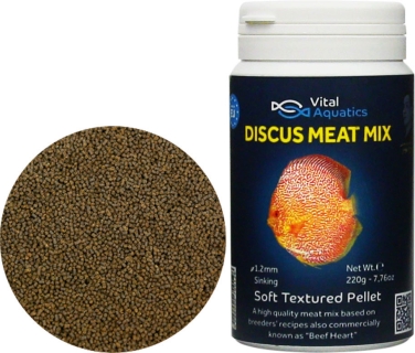 VITAL AQUATICS (Termin: 31.12.2021) Discus Meat Mix 220g - Tonący pokarm zawierający mięso dla paletek