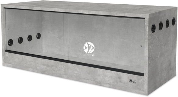 DIVERSA Terrarium z Płyty 80x50x50cm Beton (132260) - Dla węża gekona agamy jeża