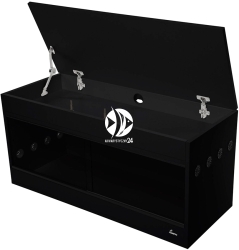 DIVERSA Terrarium z Płyty 80x50x62cm Plus Czarne (132278) - Dla węża gekona agamy jeża