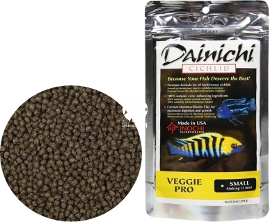 DAINICHI (Termin: 01.2022) Cichlid Veggie Pro 250g small - Pokarm premium dla pielęgnic roślinożernych