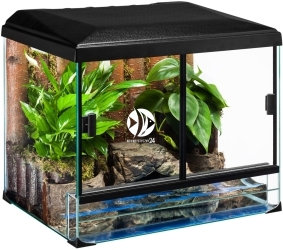 DIVERSA Zestaw Terraset Turtle 30x25x25cm (119736) - Terrarium Pokrywa Filtr Skała Termometr