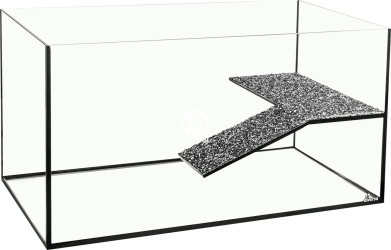 DIVERSA Akwaterrarium 80x40x40cm [128L] (134418) - Dla żółwia z wyspą