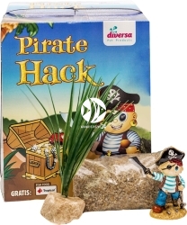 DIVERSA Zestaw Pirate Hack 10L (119541) - Zestaw dla dziecka: Akwarium Roślinka Żwirek Ozdoba