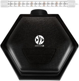 DIVERSA Pokrywa Selecto Hex LED 35x35cm (1x4W) (124097) - Plastikowa sześciokątna pokrywa do akwarium