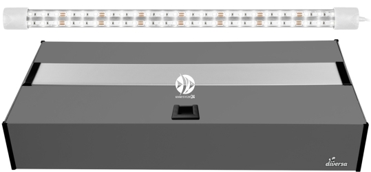 DIVERSA Pokrywa Platino LED 80x35cm (1x15W) (118021) - Aluminiowa obudowa z oświetleniem LED Grafit