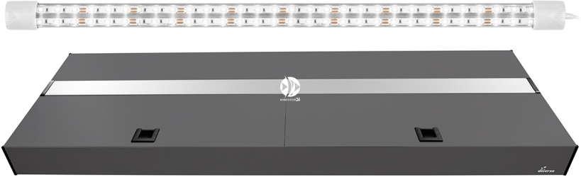 DIVERSA Pokrywa Platino LED 100x40cm (1x20W) (117105) - Aluminiowa obudowa z oświetleniem LED Grafit