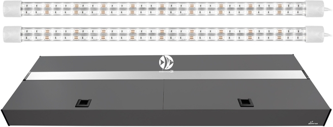 DIVERSA Pokrywa Platino LED 100x40cm (2x20W) (117112) - Aluminiowa obudowa z oświetleniem LED Grafit