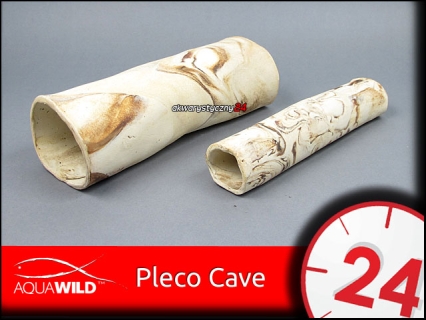 AQUAWILD PLECO CAVE (Sand) (CRS009) - Przelotowa rurka ceramiczna dla zbrojników i sumów