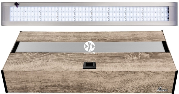 DIVERSA Pokrywa Platino LED Alex 80x35cm (22,7W) White (131931) - Aluminiowa obudowa z oświetleniem