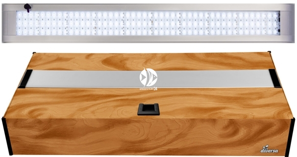 DIVERSA Pokrywa Platino LED Alex 80x35cm (22,7W) White (131931) - Aluminiowa obudowa z oświetleniem