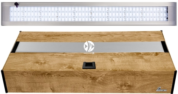DIVERSA Pokrywa Platino LED Alex 80x35cm (22,7W) White (131931) - Aluminiowa obudowa z oświetleniem