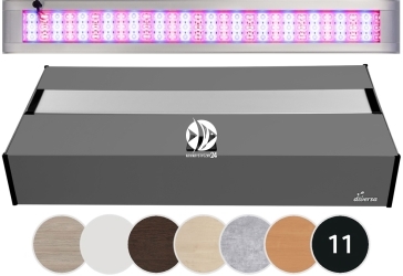 DIVERSA Pokrywa Platino LED Alex 80x35cm (27,6W) Color - Aluminiowa obudowa z oświetleniem