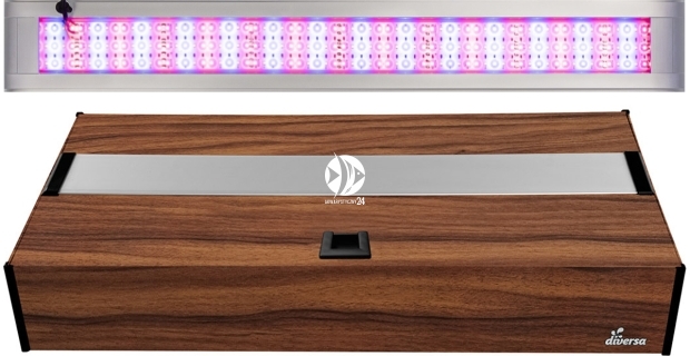 DIVERSA Pokrywa Platino LED Alex 80x35cm (27,6W) Color - Aluminiowa obudowa z oświetleniem