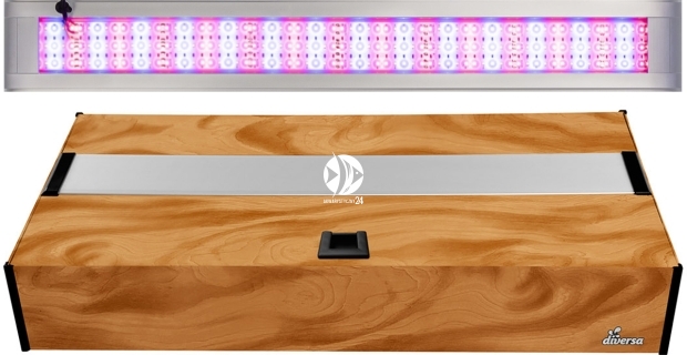 DIVERSA Pokrywa Platino LED Alex 80x35cm (27,6W) Color - Aluminiowa obudowa z oświetleniem