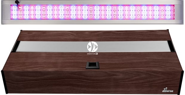 DIVERSA Pokrywa Platino LED Alex 80x35cm (27,6W) Color - Aluminiowa obudowa z oświetleniem