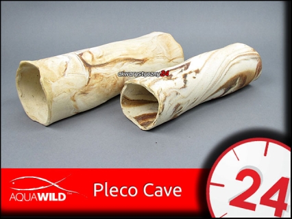 AQUAWILD PLECO CAVE (Sand) (CRS009) - Przelotowa rurka ceramiczna dla zbrojników i sumów