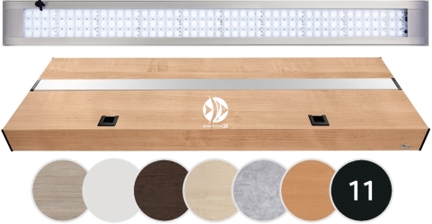 DIVERSA Pokrywa Platino LED Alex 150x50cm (38W) White (131976) - Aluminiowa obudowa z oświetleniem