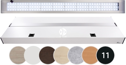 DIVERSA Pokrywa Platino LED Alex 160x60cm (39,6W) White - Aluminiowa obudowa z oświetleniem