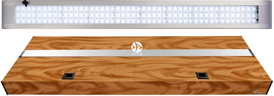 DIVERSA Pokrywa Platino LED Alex 150x60cm (38W) White (133260) - Aluminiowa obudowa z oświetleniem
