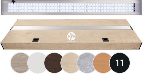 DIVERSA Pokrywa Platino LED Alex 120x60cm (32,1W) White (133998) - Aluminiowa obudowa z oświetleniem