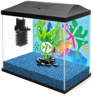 AQUAEL (Brak opakowania) Leddy Mini Creative Set 35 Black - Zestaw, akwarium z wyposażeniem