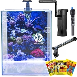 DIVERSA Neo Light 30 Marine (122701) - Zestaw akwariowy: Akwarium Oświetlenie Filtr Grzałka Tło