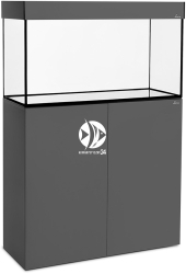 DIVERSA Zestaw Akwariowy Aquatic 112l LED Grafit - Zawiera: akwarium, pokrywa, oświetlenie LED, szafka
