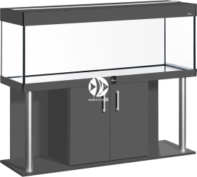 DIVERSA Zestaw Akwariowy Comfort 375l 2xLED Grafit - Zawiera: akwarium, pokrywa, oświetlenie LED, szafka