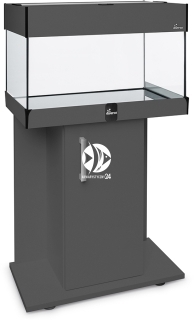DIVERSA Zestaw Akwariowy Comfort 54l LED Grafit - Zawiera: akwarium, pokrywa, oświetlenie LED, szafka