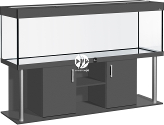 DIVERSA Zestaw Akwariowy Comfort 720l 2xLED Grafit - Zawiera: akwarium, pokrywa, oświetlenie LED, szafka