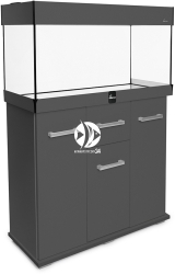 DIVERSA Zestaw Akwariowy Solid 160l 2xLED Grafit - Zawiera: akwarium, pokrywa, oświetlenie LED, szafka