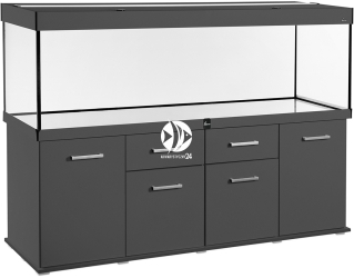 DIVERSA Zestaw Akwariowy Solid 960l 2xLED Grafit - Zawiera: akwarium, pokrywa, oświetlenie LED, szafka
