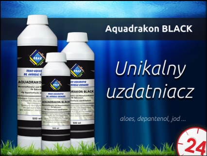 DRAK-aquaristik AQUADRAKON BLACK 500ml - Wielozadaniowy uzdatniacz wody kranowej zawierający koloidy ochronne.