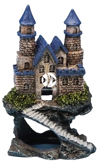 Zamek Niebieski Mini 10cm (RRW5C) - Ozdoba akwariowa