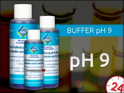 DRAK-aquaristik Buffer pH 9 (20°C) 50 ml - Płyn do kalibracji sond pH