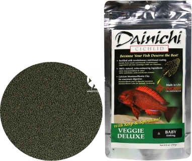 DAINICHI Cichlid Veggie Deluxe Sinking (12413) - Pokarm super premium dla pielęgnic roślinożernych