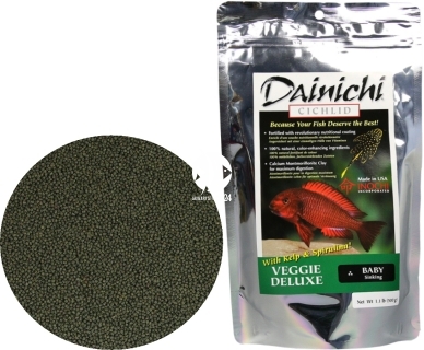 DAINICHI Cichlid Veggie Deluxe Sinking (12413) - Pokarm super premium dla pielęgnic roślinożernych