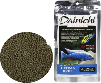 DAINICHI Cichlid Ultima Krill Sinking (12223) - Pokarm super premium, zbilansowany wspomagający szybki wzrost i rozwój pielęgnic