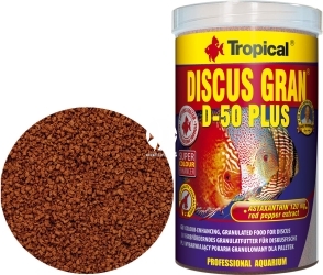 Discus Gran D-50 Plus - Wybarwiający pokarm w formie tonącego granulatu dla paletek