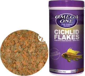 OMEGA ONE Cichlid Flakes (01431) - Pokarm w płatkach dla pielęgnic
