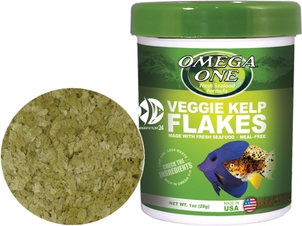 OMEGA ONE Veggie Kelp Flakes (91321) - Pokarm w płatkach dla ryb roślinożernych